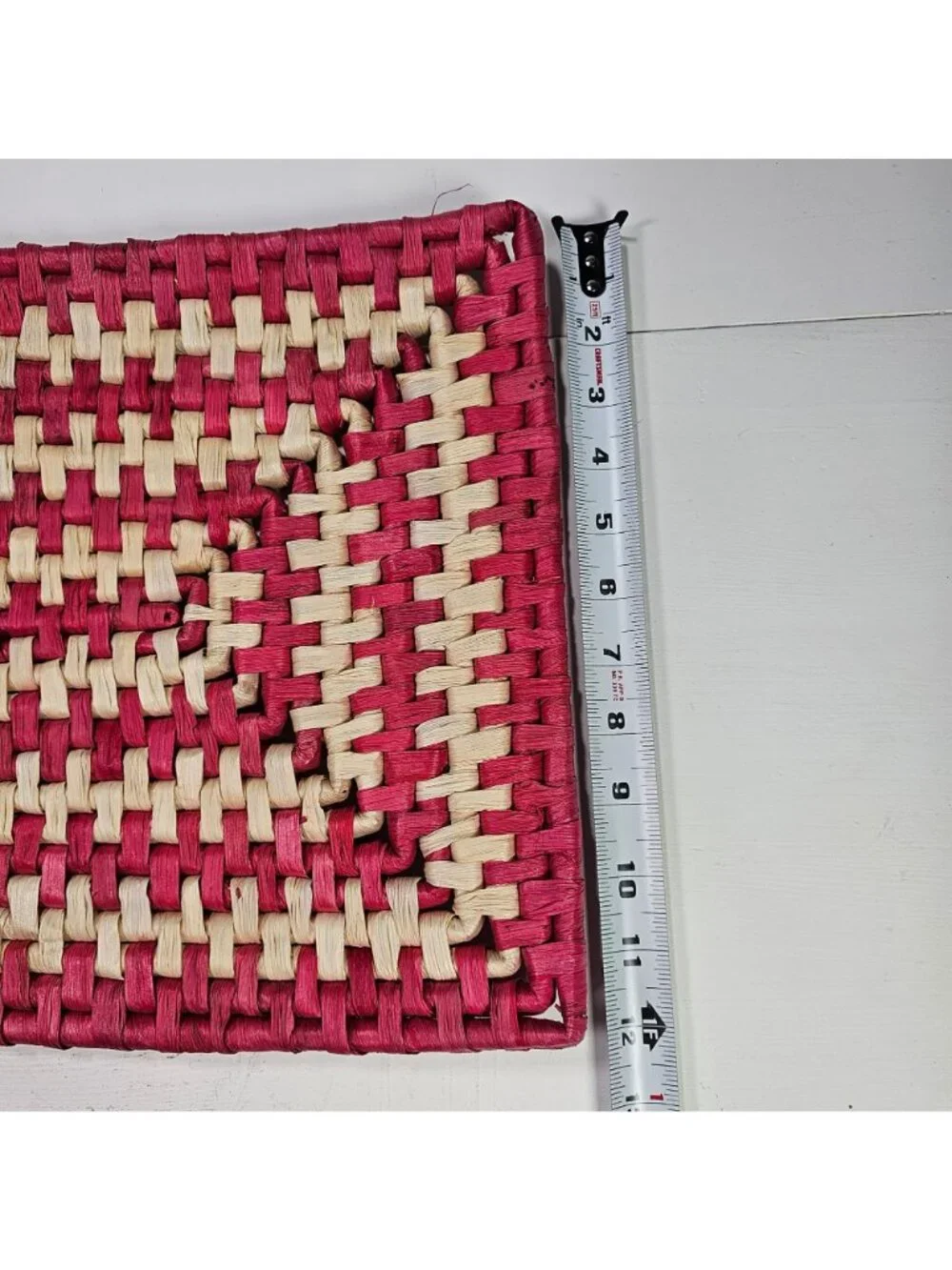 Set of 2 Wicker American Flag Placemats Red White & Blue 18